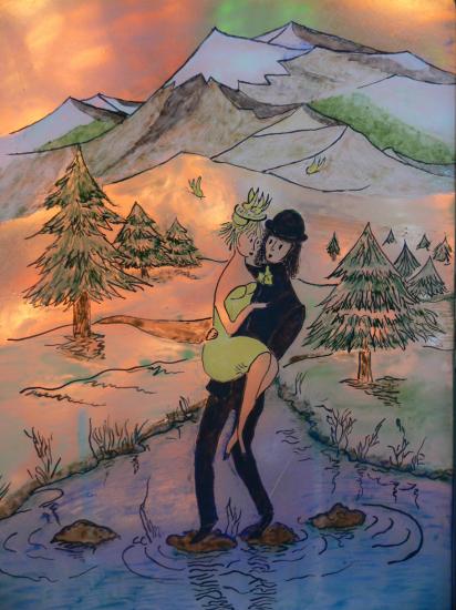stages vitrail fin mars début avril, peinture vitrail