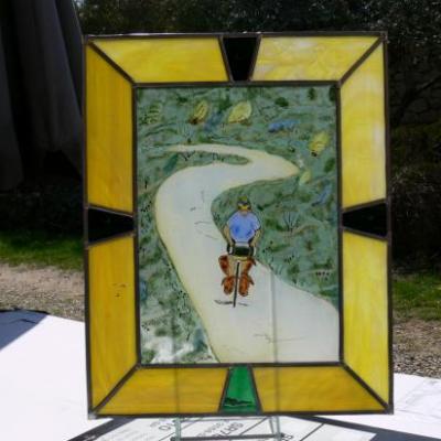 stages vitrail fin mars début avril, peinture